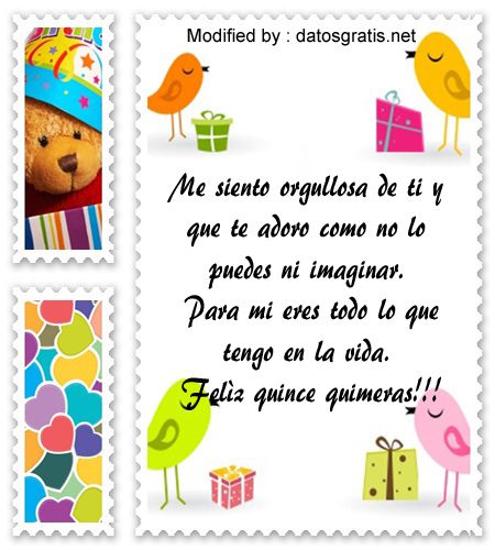 Bellas frases de quince años para mi hija  Saludos para 