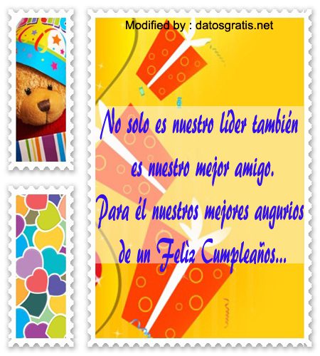 Tarjetas con saludos de feliz cumpleaños para mi jefe 