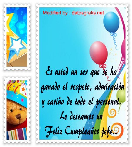 Tarjetas con saludos de feliz cumpleaños para mi jefe 