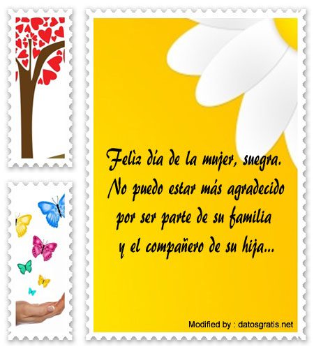 Frases de felíz Día de la Mujer a mi suegra , saludos y tarjetas Frases de felíz Día de la Mujer a mi suegra , saludos y tarjetas